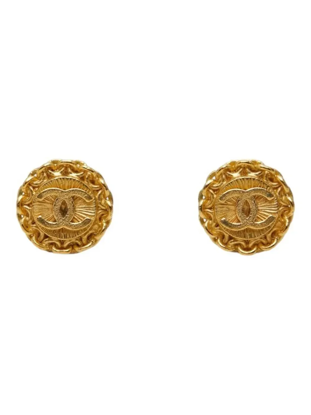 Chanel Cc Logo Clip-On Earrings Metal #276024C56B